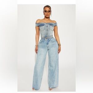 NWT FASHION NOVA WIDE LEG JEANS